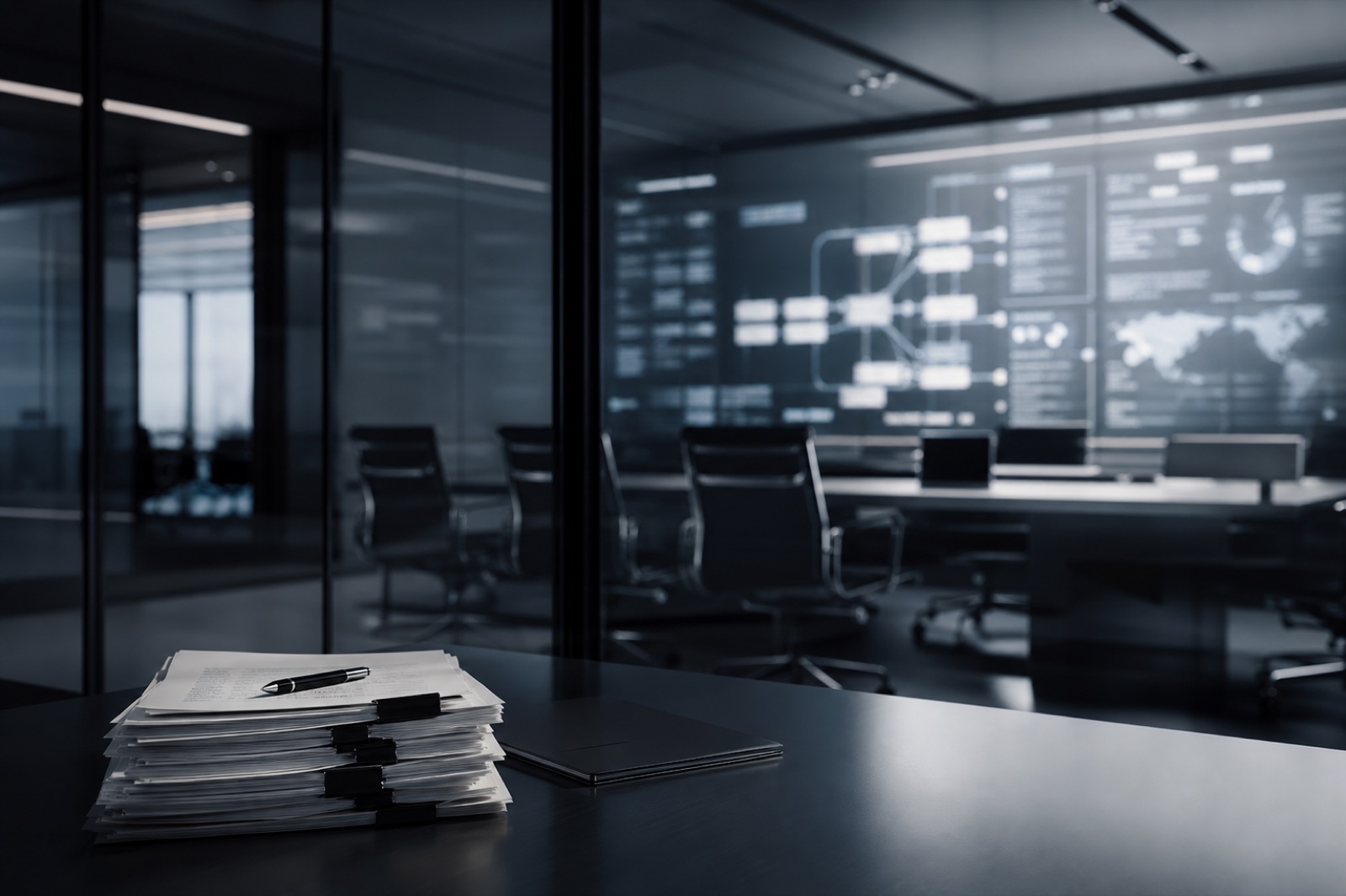 A secure enterprise operations room prepared for governed AI work